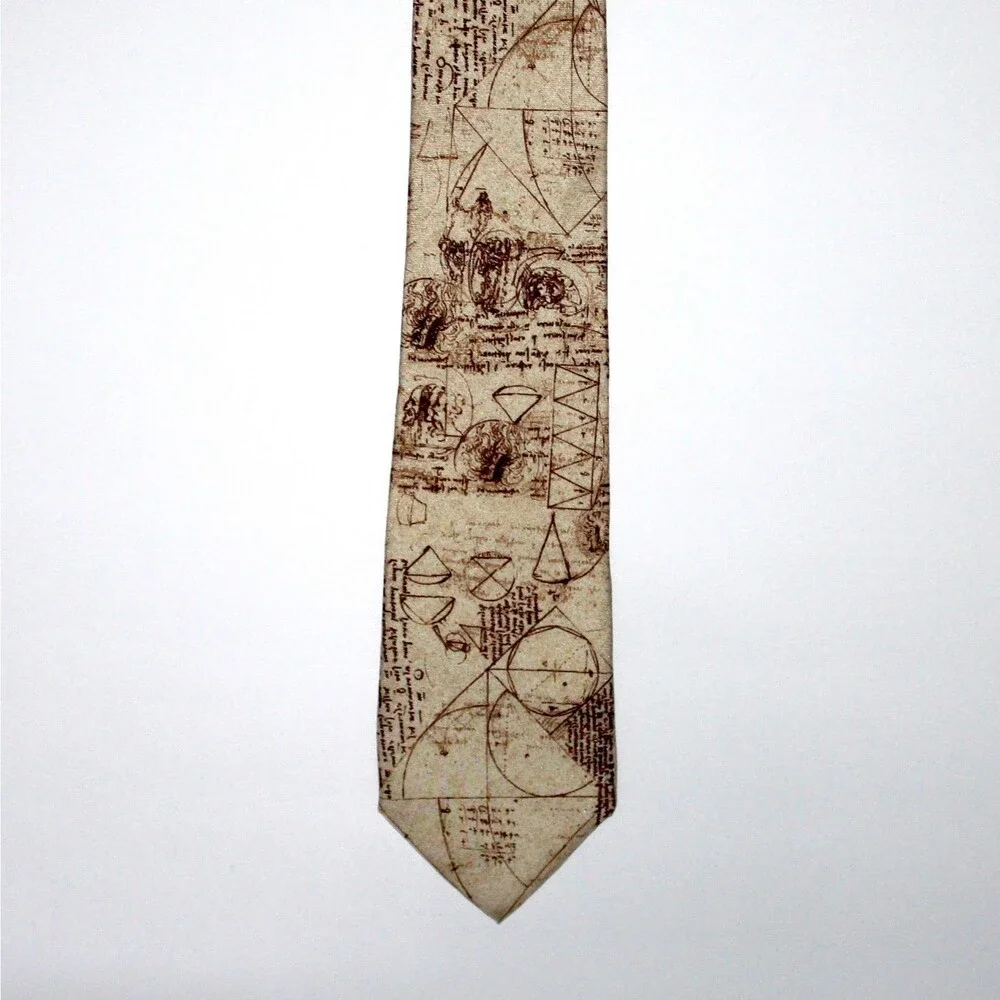 Necktie Metropolitan Museum of Art Leonardo Da Vinci silk Italy Codex Atlanticus